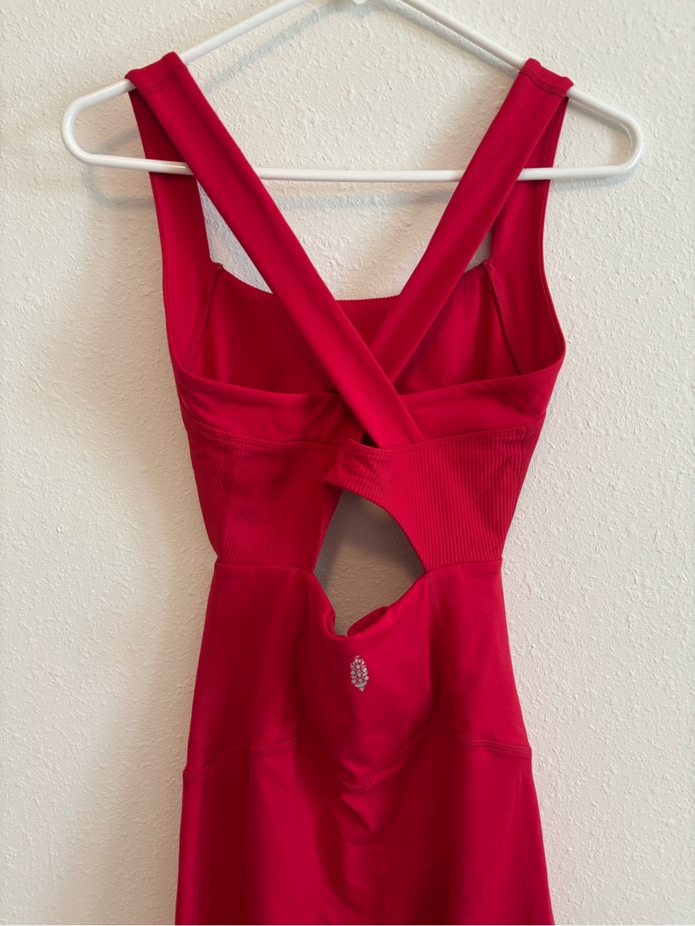 FP Movement by Free People Back It Up Onesie Red Small
